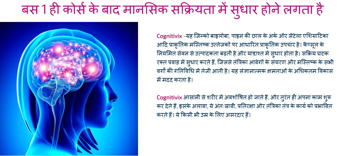 Cognitivix Capsules – Improves Memory And Attention! Price In India