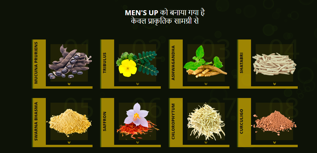 Men's up Capsule Ingredients